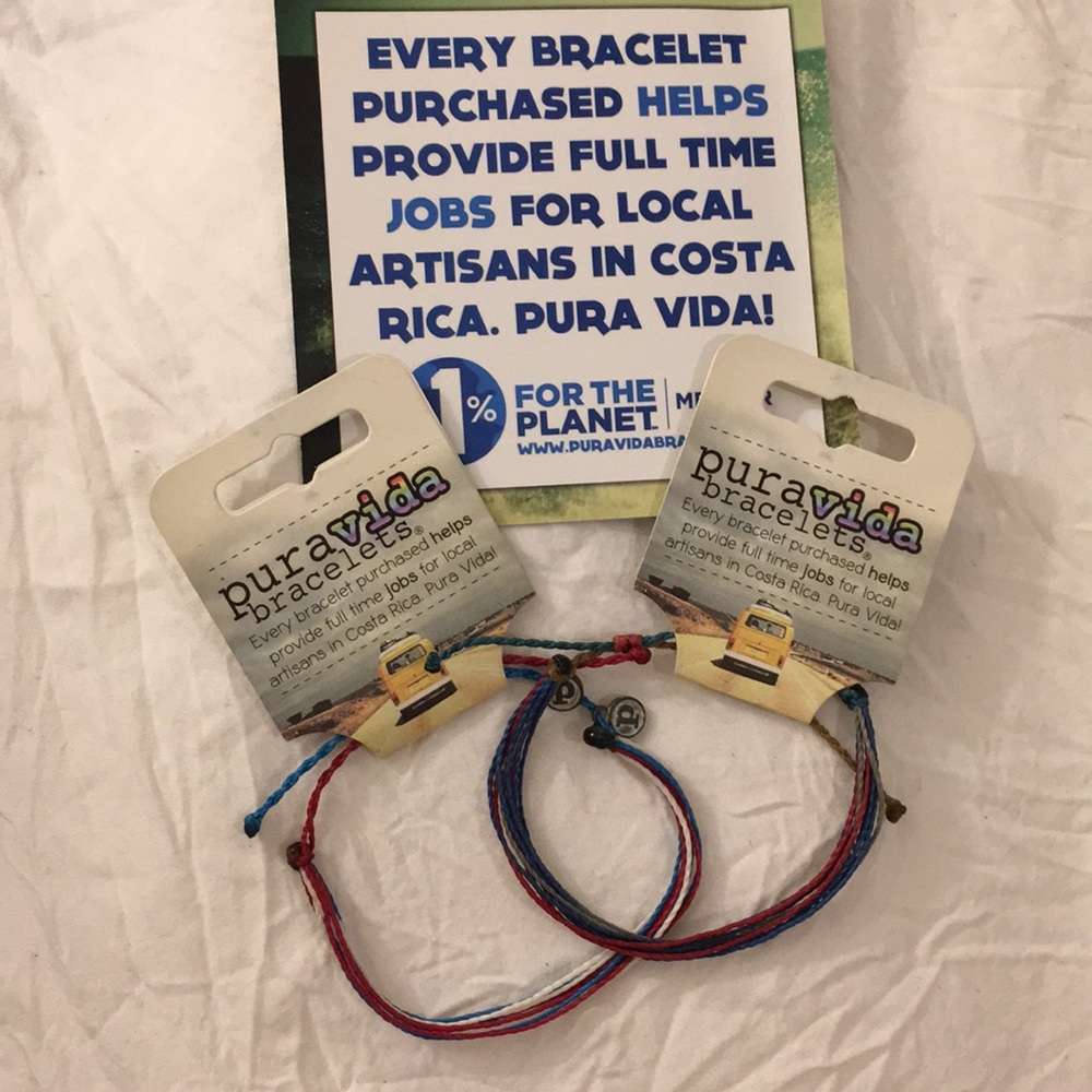 2 puravida Bracelets: Patriotic Collection